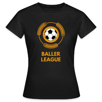 baller league Fußball soccer - Frauen T-Shirt - Schwarz - Vorne - AI Model Female 172 dark (172cm)