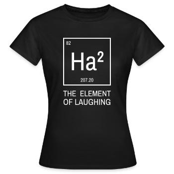 Haha, élément de rire ! Chimie du tableau périodique - T-shirt Femme - noir - Devant - AI Model Female 172 dark (172cm)