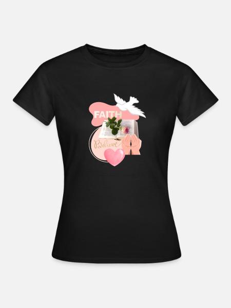 Glaube 2-Collage - Frauen T-Shirt - Schwarz