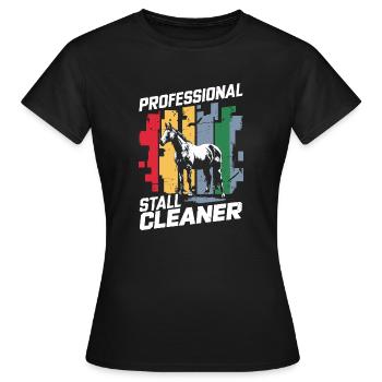 Design humoristique pour un travail stable - T-shirt Femme - noir - Devant - AI Model Female 172 dark (172cm)