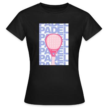 Padel poster - Women's T-Shirt - black - Front - AI Model Female 172 dark (172cm)