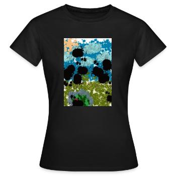 Abstrakter Teich - Frauen T-Shirt - Schwarz - Vorne - AI Model Female 172 dark (172cm)