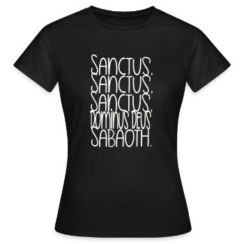 Sanctus, Sanctus, Sanctus, Dominus Deus Sabaoth - T-shirt Femme - noir - Devant - AI Model Female 172 dark (172cm)