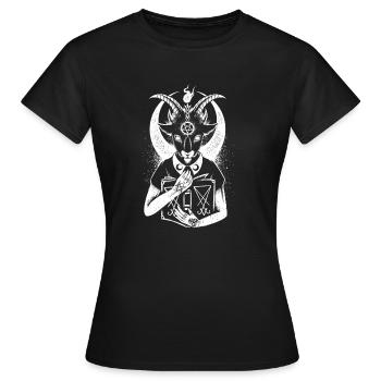 Goth Goat - Women's T-Shirt - black - Front - AI Model Female 172 dark (172cm)