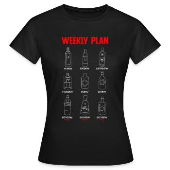 Gin T-shirt - Gin and Tonic Shirt - Gin plan - T-shirt Femme - noir - Devant - AI Model Female 172 dark (172cm)