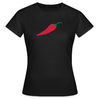 Chili - Frauen T-Shirt - Schwarz - Vorne - AI Model Female 172 dark (172cm)
