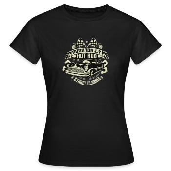 Rockabilly Hot Rod - T-shirt Femme - noir - Devant - AI Model Female 172 dark (172cm)