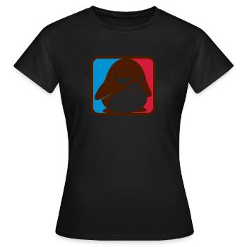 TUX Leauge, LINUX - T-shirt Femme - noir - Devant - AI Model Female 172 dark (172cm)