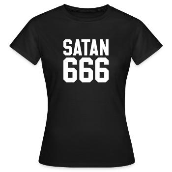 Team Satan - Frauen T-Shirt - Schwarz - Vorne - AI Model Female 172 dark (172cm)