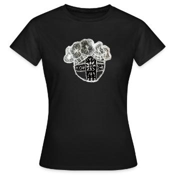 Ukrainische Puppe Talisman. Motanka.Folklore UA. - Frauen T-Shirt - Schwarz - Vorne - AI Model Female 172 dark (172cm)