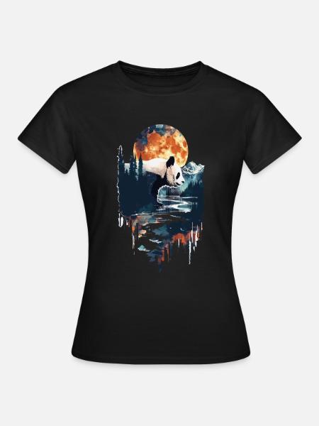 Panda - Frauen T-Shirt - Schwarz