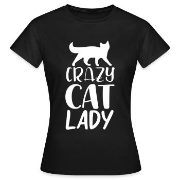 Crazy Cat Lady - T-shirt Femme - noir - Devant - AI Model Female 172 dark (172cm)