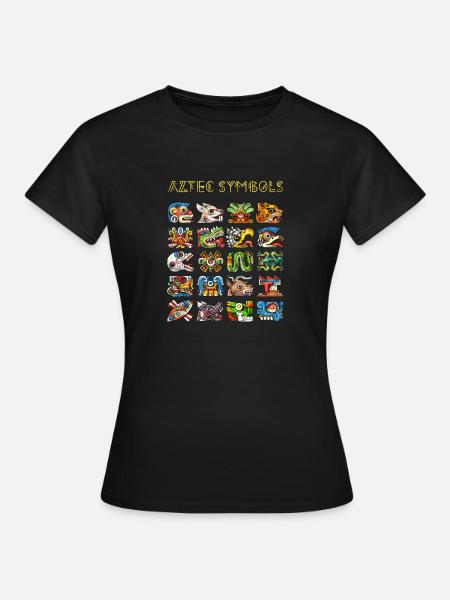 Aztekische Symbole - Frauen T-Shirt - Schwarz