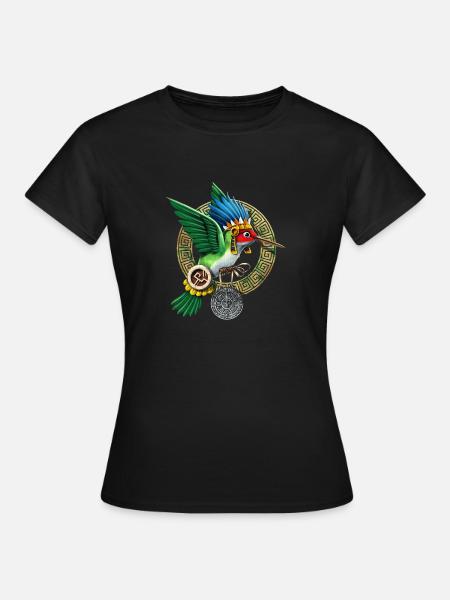 Aztekischer Kolibri - Frauen T-Shirt - Schwarz