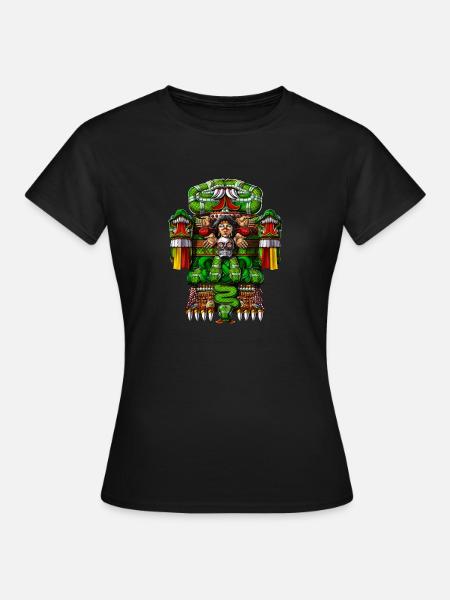 Aztekische Göttin Coatlicue - Frauen T-Shirt - Schwarz