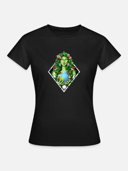 Gaia Dea Madre Terra - Dame-T-shirt - sort