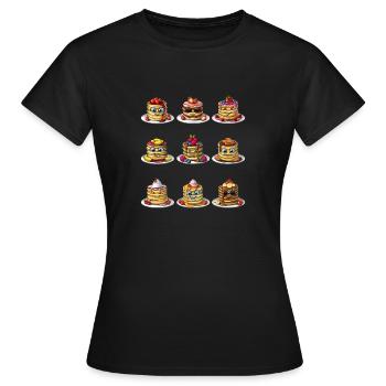 Crêpes amusantes - T-shirt Femme - noir - Devant - AI Model Female 172 dark (172cm)