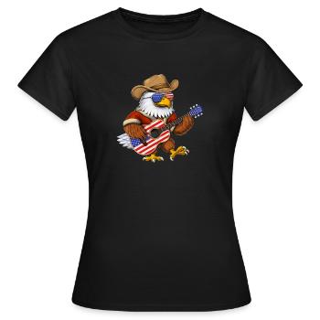 Amerikanischer Weißkopfseeadler - Frauen T-Shirt - Schwarz - Vorne - AI Model Female 172 dark (172cm)