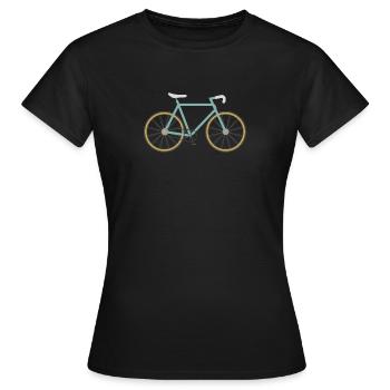 Rennrad / Singlespeed / Fahrrad - Frauen T-Shirt - Schwarz - Vorne - AI Model Female 172 dark (172cm)