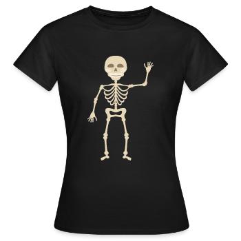 squelette - T-shirt Femme - noir - Devant - AI Model Female 172 dark (172cm)