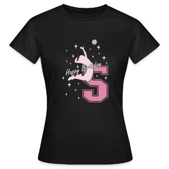 5. Geburtstag Volleyball Volleyballspielerin - Frauen T-Shirt - Schwarz - Vorne - AI Model Female 172 dark (172cm)