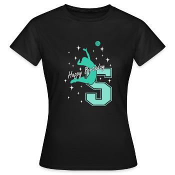 5. Geburtstag Volleyball Volleyballspielerin - Frauen T-Shirt - Schwarz - Vorne - AI Model Female 172 dark (172cm)