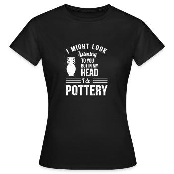Töpfern - Frauen T-Shirt - Schwarz - Vorne - AI Model Female 172 dark (172cm)