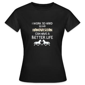Hanovre - T-shirt Femme - noir - Devant - AI Model Female 172 dark (172cm)