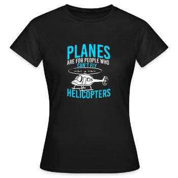 Hubschrauber - Frauen T-Shirt - Schwarz - Vorne - AI Model Female 172 dark (172cm)