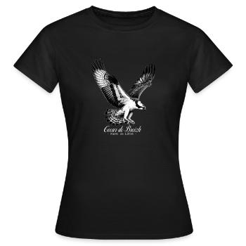 Osprey Fisherman Heart of Breizh - Women's T-Shirt - black - Front - AI Model Female 172 dark (172cm)