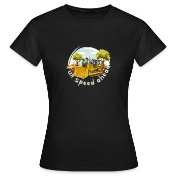 Bulldozer en plein essor - T-shirt Femme - noir - Devant - AI Model Female 172 dark (172cm)