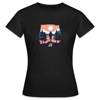 Chasseur d’éponges cèpes - T-shirt Femme - noir - Devant - AI Model Female 172 dark (172cm)