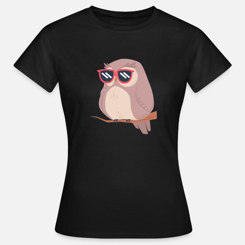 Eule - Frauen T-Shirt - Schwarz