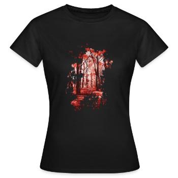 Forêt - T-shirt Femme - noir - Devant - AI Model Female 172 dark (172cm)