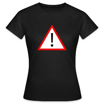 Attention! - T-shirt Femme - noir - Devant - AI Model Female 172 dark (172cm)
