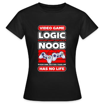 E-Sports Online Computer Geek - T-shirt Femme - noir - Devant - AI Model Female 172 dark (172cm)