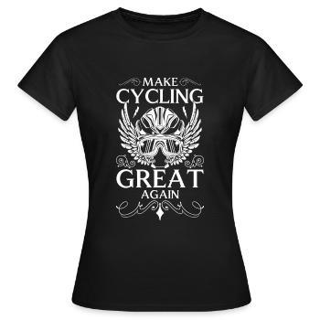 Radsport Fitness Radrennen - Frauen T-Shirt - Schwarz - Vorne - AI Model Female 172 dark (172cm)
