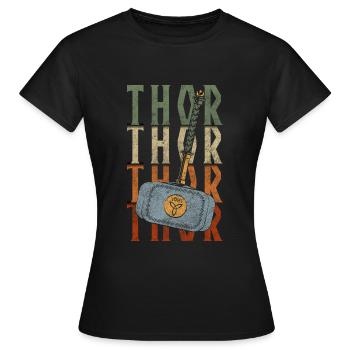 Odin Asgard Celts - Women's T-Shirt - black - Front - AI Model Female 172 dark (172cm)