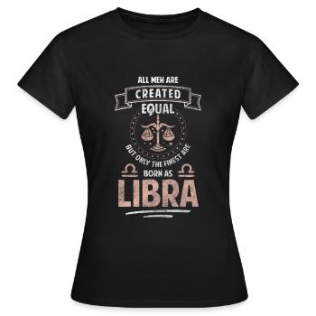 Constellation de l’horoscope Septembre Superstition - T-shirt Femme - noir - Devant - AI Model Female 172 dark (172cm)