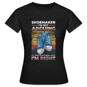 Handwerk Schuh Leder Original - Frauen T-Shirt - Schwarz - Vorne - AI Model Female 172 dark (172cm)