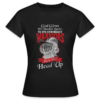 Guerrier héros à l’épée - T-shirt Femme - noir - Devant - AI Model Female 172 dark (172cm)