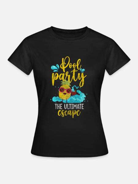 Pool Tauchen Erholung Wasser - Frauen T-Shirt - Schwarz