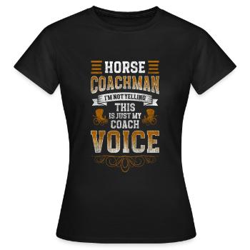 Pferdekutsche Pferd Gast Kutschieren - Frauen T-Shirt - Schwarz - Vorne - AI Model Female 172 dark (172cm)