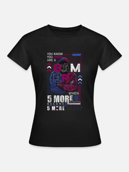Gaming Nerd Gamepad Controller - Frauen T-Shirt - Schwarz