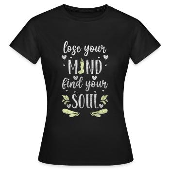 Yoga Erleuchtung Achtsamkeit Om - Frauen T-Shirt - Schwarz - Vorne - AI Model Female 172 dark (172cm)