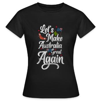 Outback Urlaub Urlaubsreif - Frauen T-Shirt - Schwarz - Vorne - AI Model Female 172 dark (172cm)