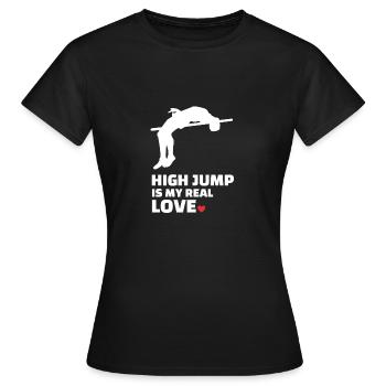 Ich Liebe Hochsprung - Frauen T-Shirt - Schwarz - Vorne - AI Model Female 172 dark (172cm)