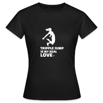 J’adore le triple saut - T-shirt Femme - noir - Devant - AI Model Female 172 dark (172cm)