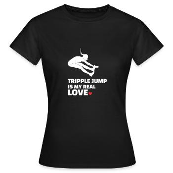 J’adore le triple saut - T-shirt Femme - noir - Devant - AI Model Female 172 dark (172cm)