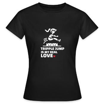 J’adore le triple saut - T-shirt Femme - noir - Devant - AI Model Female 172 dark (172cm)
